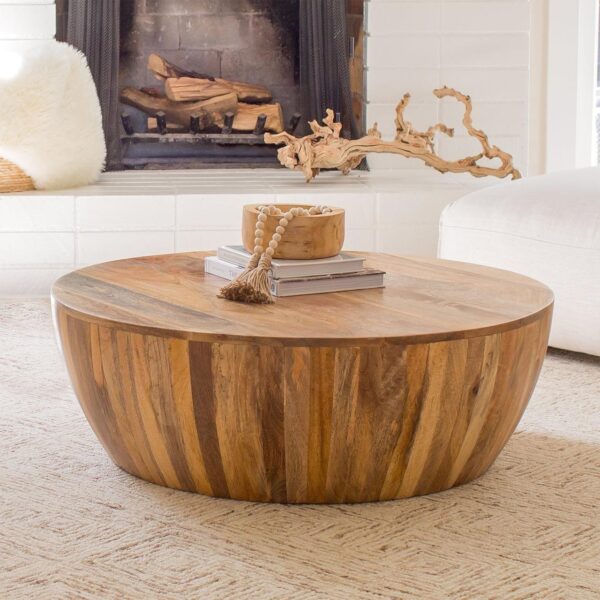 round drum coffee table