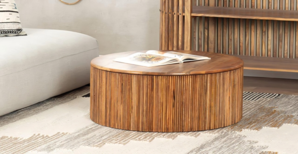 Solid coffee table