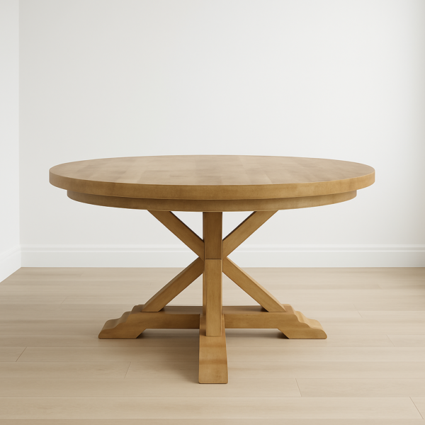 Solid Cross Leg Table