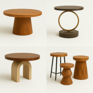 Side Table & Stools