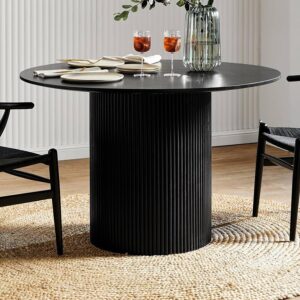 Black Straight Line Table