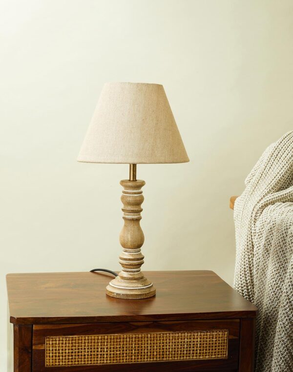Wooden Nightstand Lamp