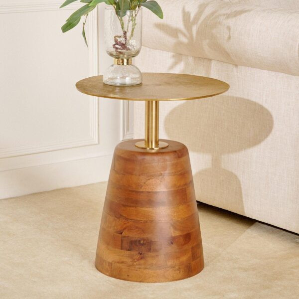 Iron Top Side Table